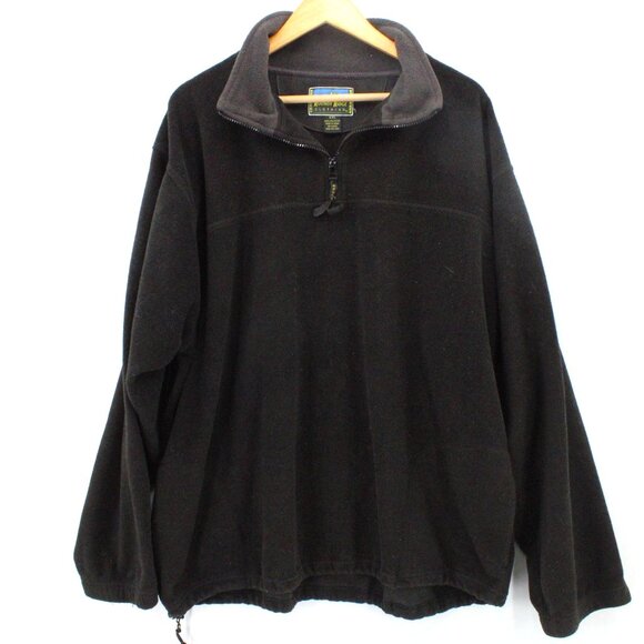 Vintage ROUNDY RIDGE Fleece Sweater Mens Black Pullover Outdoor Hiking Size 2XL - Picture 1 of 9